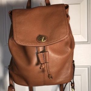 VINTAGE COACH BACKPACK BROWN LEATHER